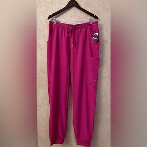 Centro Fuchsia Jogger Style Scrub Pants